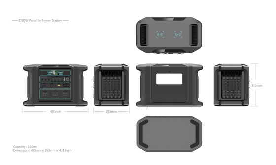 Outdoor Portable Energy Storage Power Station 2200W Renewable Energy Power Station