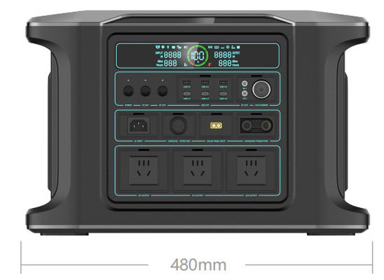 Bidirectional AC Power Portable Station 2160Wh Battery Capacity With 15 Outputs